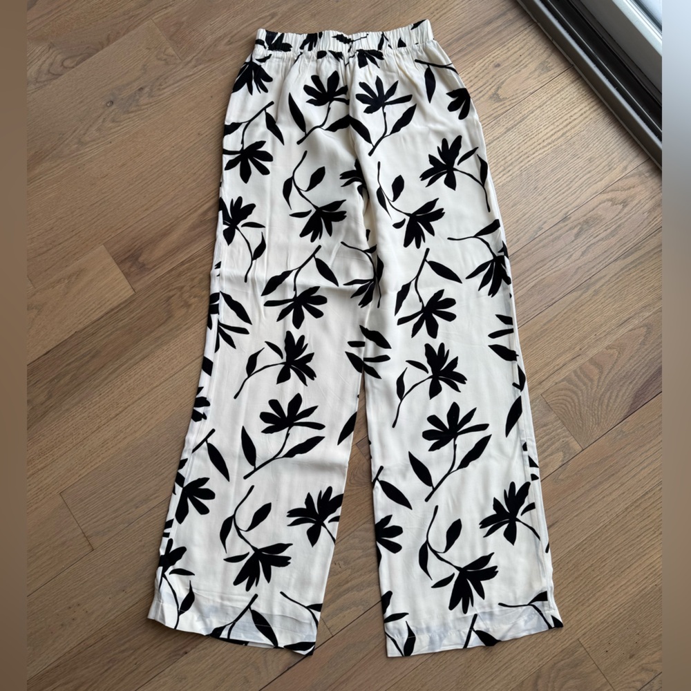 Anine Bing XS Owen Printed Wide Leg Pants